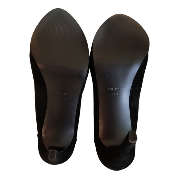 Nine West Quarless Black Suede Leather Platform Pump size: 8.5M - Picture 7 of 12